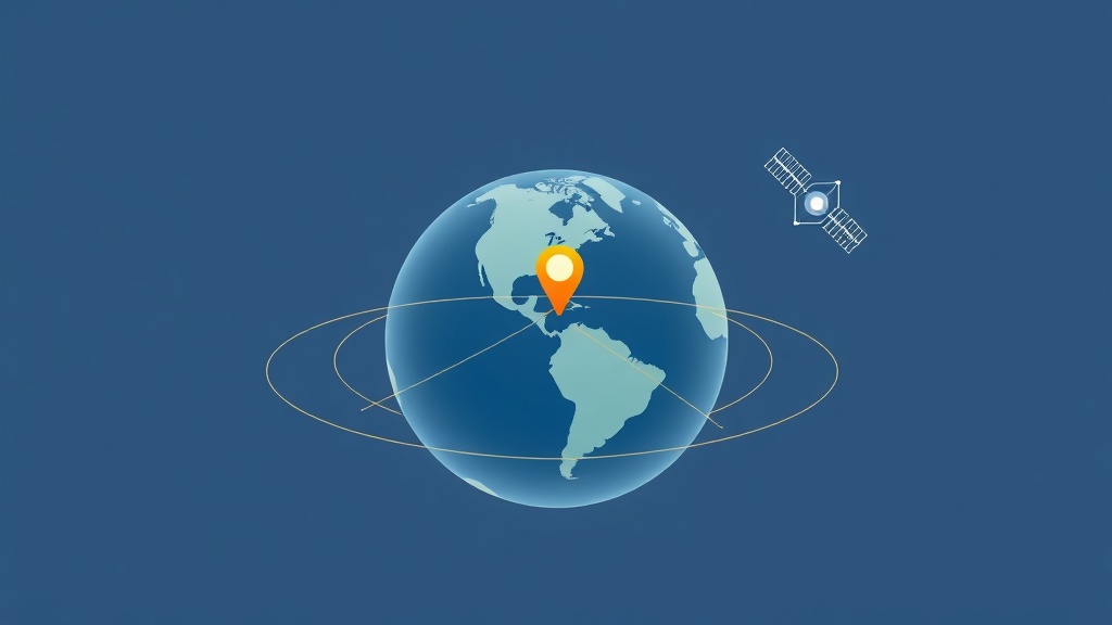 GPS 위성 신호를 수신하여 좌표를 계산하는 과정을 도식화한 이미지